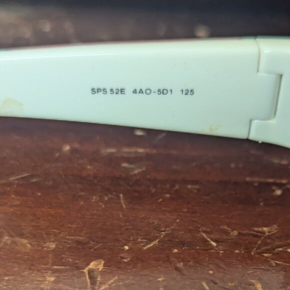 Vintage Prada Sheild Sunglasses Y2K Sport SPS 52E 4AO-5D1 125 White Frame Grey - Picture 6 of 10